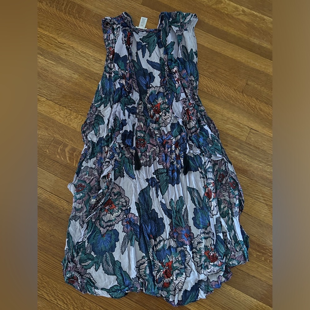 Purple, blue , and turquoise short sleeve kimono/cover up